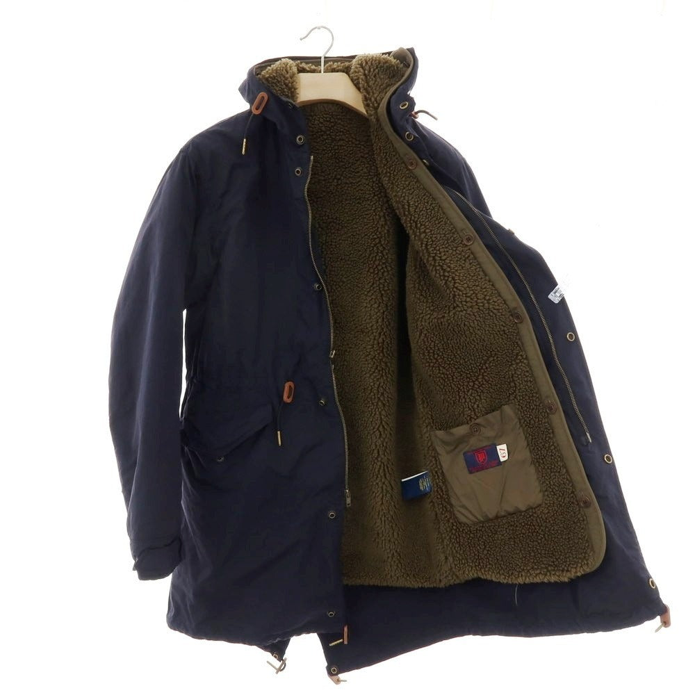 【中古】ポロ ラルフローレン Polo Ralph Lauren ポリエステルナイロン 内ボア モッズコート ネイビー【サイズXS】【 状態ランクC 】【 メンズ 】[CPD]