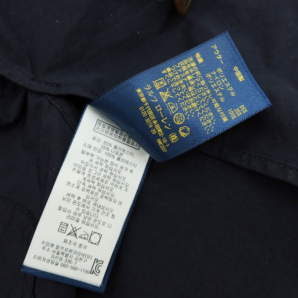 【中古】ポロ ラルフローレン Polo Ralph Lauren ポリエステルナイロン 内ボア モッズコート ネイビー【サイズXS】【 状態ランクC 】【 メンズ 】[CPD]