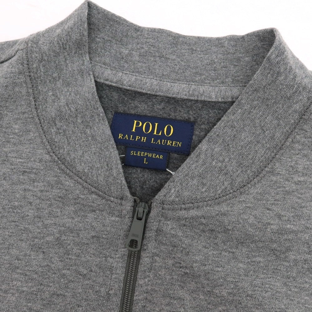 【中古】【未使用】ポロ ラルフローレン Polo Ralph Lauren コットンポリエステル ジップアップ スウェットブルゾン グレー【 L 】【 状態ランクS 】【 メンズ 】