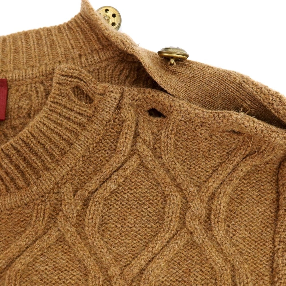 【中古】ドリューアンドコー DREW&amp;CO ウール クルーネック プルオーバーニット キャメルブラウン【 M 】【 状態ランクB 】【 メンズ 】