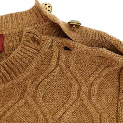 【中古】ドリューアンドコー DREW&amp;CO ウール クルーネック プルオーバーニット キャメルブラウン【 M 】【 状態ランクB 】【 メンズ 】