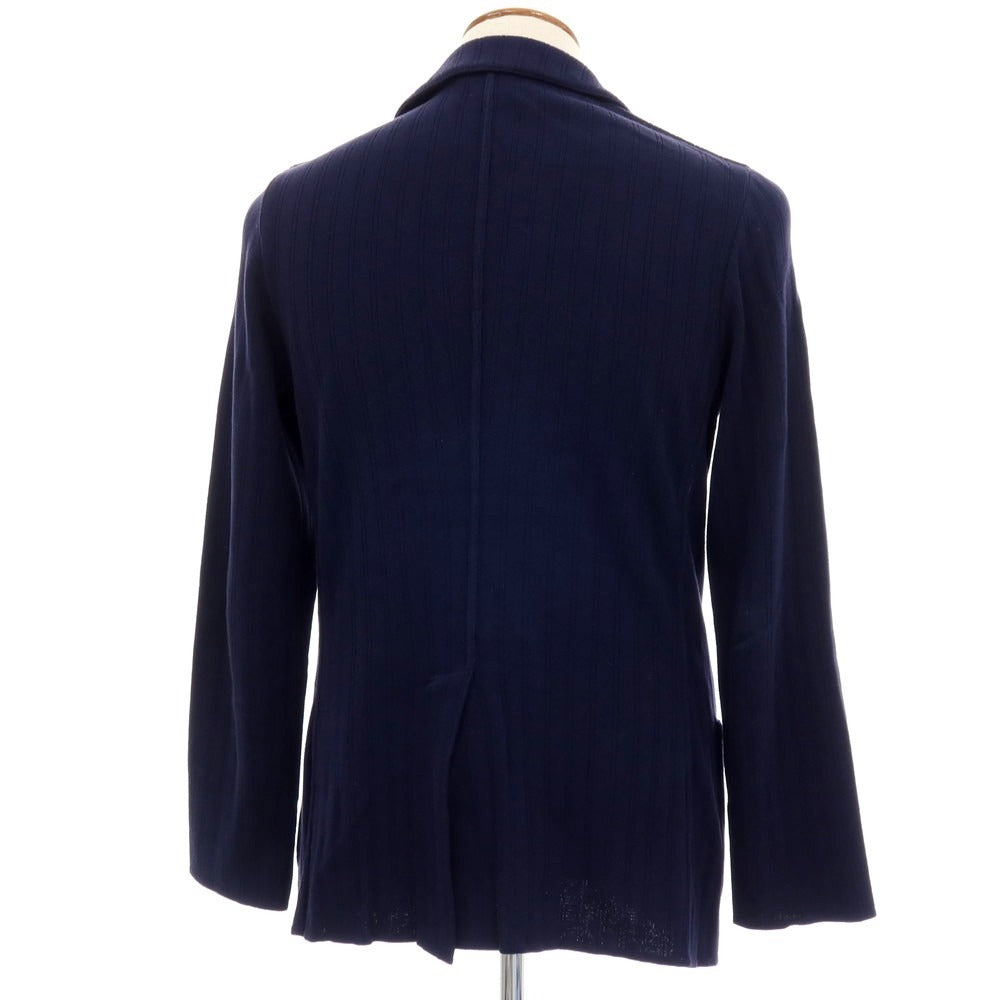 【中古】ラルディーニ LARDINI コットン 2B ニットジャケット ネイビー【サイズM】【 状態ランクC 】【 メンズ 】