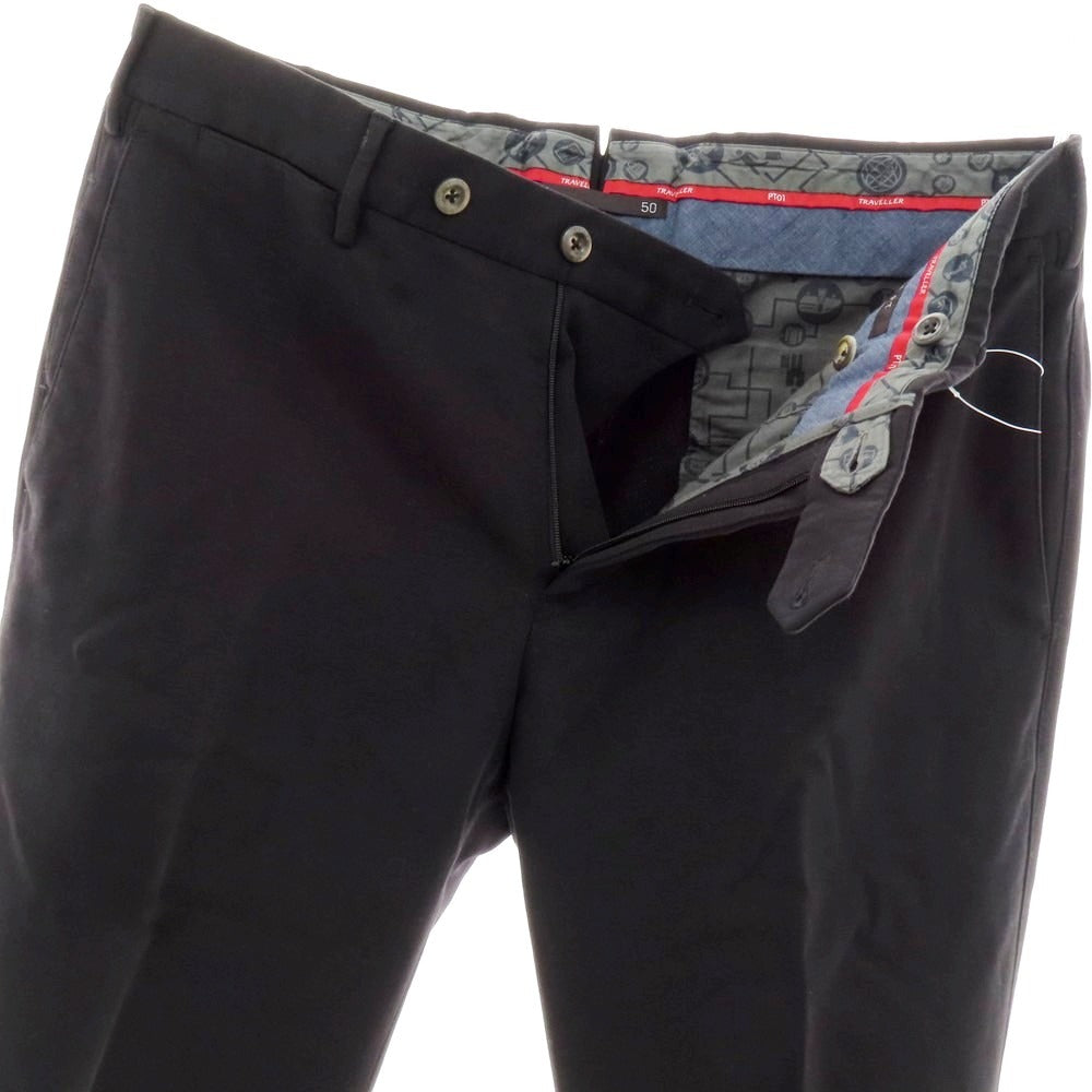 【中古】ピーティーゼロウーノ PT01 コットンナイロン カジュアルスラックスパンツ ブラック【 50 】【 状態ランクB 】【 メンズ 】