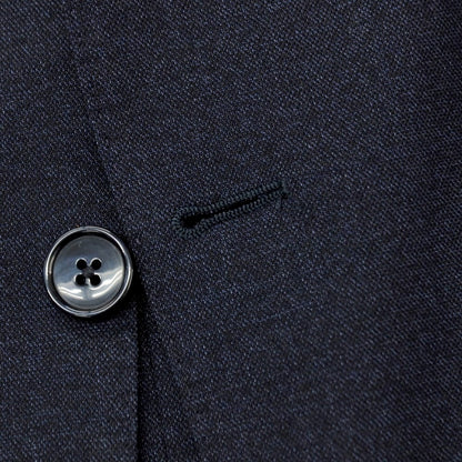 【中古】ラルディーニ LARDINI easy wear ストレッチナイロンウール 3つボタンスーツ セットアップ ネイビー【サイズ52 7REG】【 状態ランクC 】【 メンズ 】