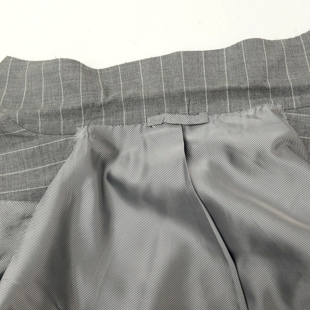 【中古】デペトリロ DE PETRILLO ウール ストライプ 3つボタンスーツ ライトグレー【サイズ52 Drop7】【 状態ランクB 】【 メンズ 】