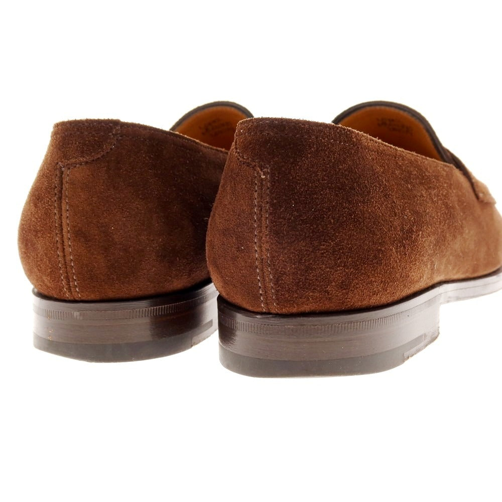 【中古】ジョンロブ John Lobb LOPEZ ロペス スエード コインローファー ブラウン【 6 1/2 E 】【 状態ランクB 】【 メンズ 】