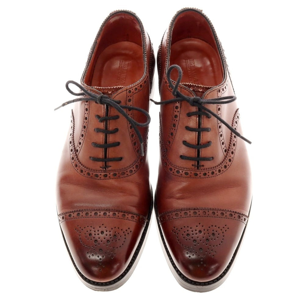 【中古】エドワードグリーン EDWARD GREEN CADOGAN カドガン セミブローグ ドレスシューズ ブラウン系【 7 E 】【 状態ランクB 】【 メンズ 】