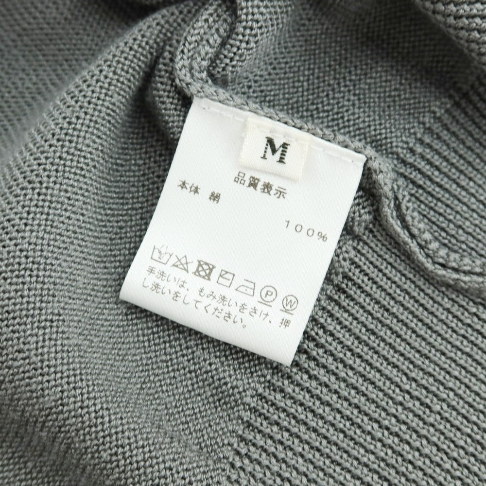 【中古】レンコントラント RENCONTRANT ハイゲージ シルク カーディガン グレー【 M 】【 状態ランクC 】【 メンズ 】