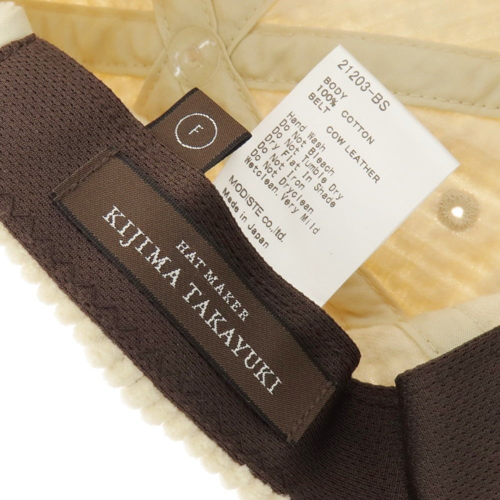 【中古】キジマタカユキ KIJIMA TAKAYUKI コットン 太畝コーデュロイ キャップ ライトベージュ【 Free 】【 状態ランクB 】【 メンズ 】