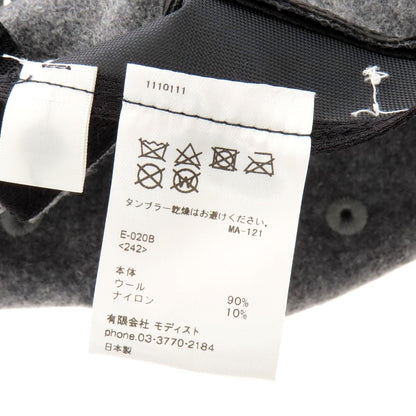【中古】キジマタカユキ KIJIMA TAKAYUKI ウールナイロン キャップ グレー【 Free 】【 状態ランクA 】【 メンズ 】