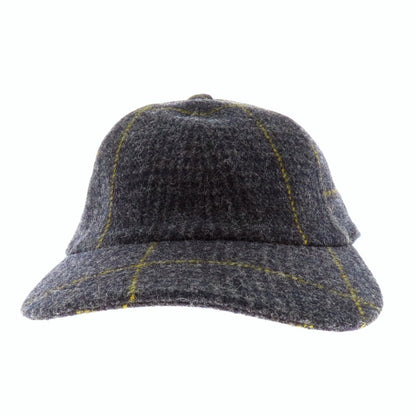【中古】ケーブルアミ cableami ウールナイロンアルパカ チェック キャップ グレーxイエロー【 L 】【 状態ランクB 】【 メンズ 】