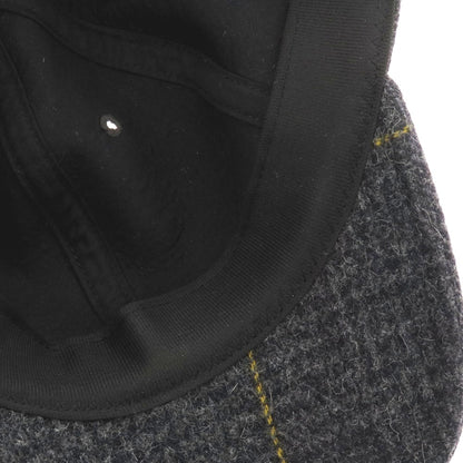 【中古】ケーブルアミ cableami ウールナイロンアルパカ チェック キャップ グレーxイエロー【 L 】【 状態ランクB 】【 メンズ 】