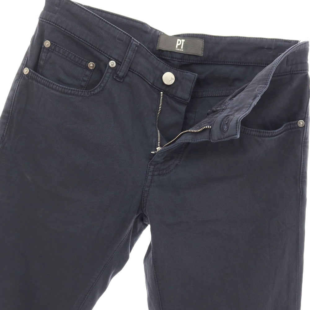 【中古】ピーティートリノ デニム PT TORINO DENIM SWING ストレッチ コットンウール 5ポケットパンツ ネイビー【サイズ29】【 状態ランクB 】【 メンズ 】