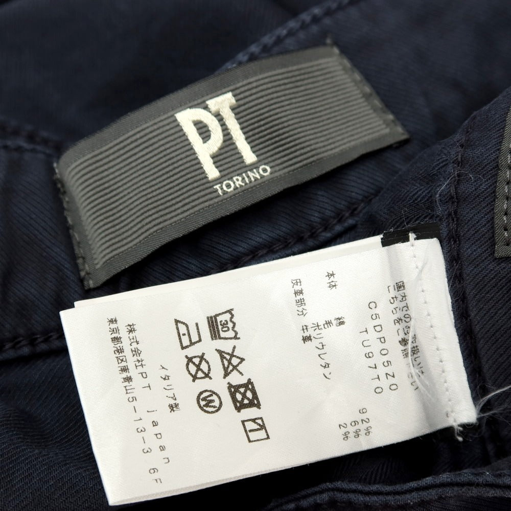 【中古】ピーティートリノ デニム PT TORINO DENIM SWING ストレッチ コットンウール 5ポケットパンツ ネイビー【サイズ29】【 状態ランクB 】【 メンズ 】