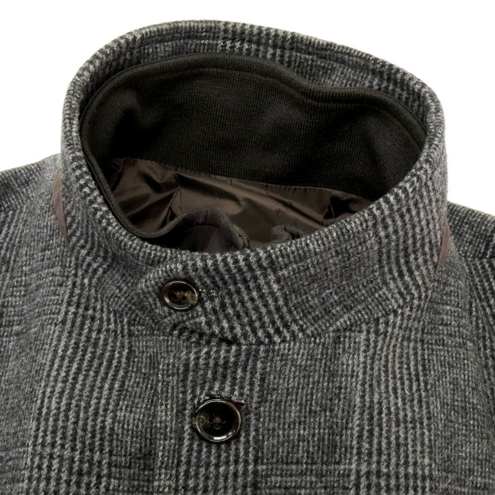 【中古】ポールスチュアート PAUL STUART ウールカシミヤ グレンチェック 中綿ベストライナー付き ブルゾン グレー【 M 】【 状態ランクB 】【 メンズ 】