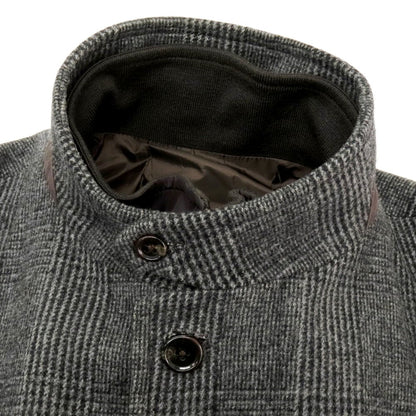 【中古】ポールスチュアート PAUL STUART ウールカシミヤ グレンチェック 中綿ベストライナー付き ブルゾン グレー【 M 】【 状態ランクB 】【 メンズ 】