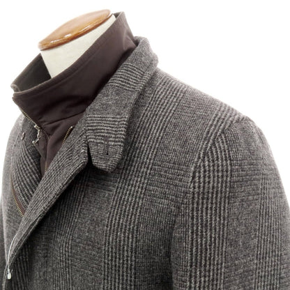 【中古】ポールスチュアート PAUL STUART ウールカシミヤ グレンチェック 中綿ベストライナー付き ブルゾン グレー【 M 】【 状態ランクB 】【 メンズ 】