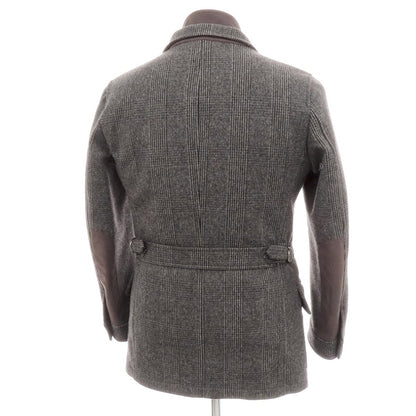 【中古】ポールスチュアート PAUL STUART ウールカシミヤ グレンチェック 中綿ベストライナー付き ブルゾン グレー【 M 】【 状態ランクB 】【 メンズ 】