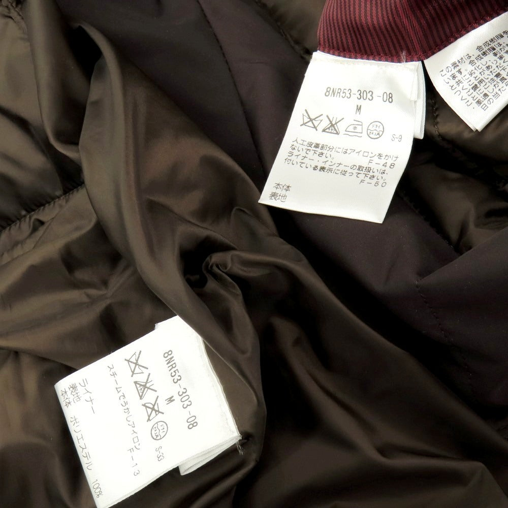 【中古】ポールスチュアート PAUL STUART ウールカシミヤ グレンチェック 中綿ベストライナー付き ブルゾン グレー【 M 】【 状態ランクB 】【 メンズ 】