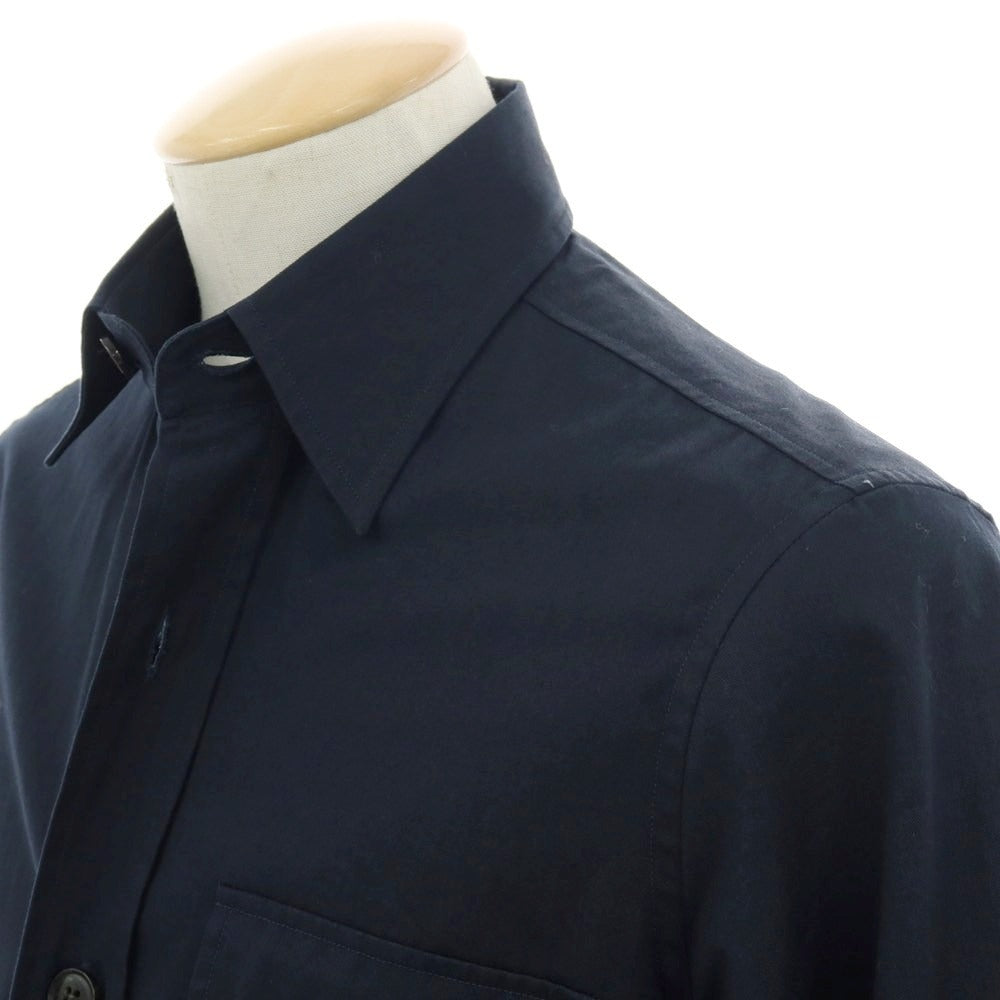 【中古】バグッタ Bagutta コットン シャツブルゾン ネイビー【 XS 】【 状態ランクC 】【 メンズ 】