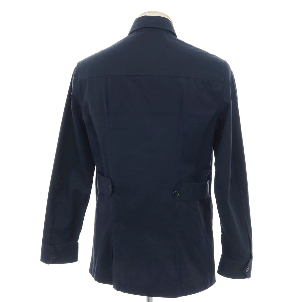 【中古】バグッタ Bagutta コットン シャツブルゾン ネイビー【 XS 】【 状態ランクC 】【 メンズ 】