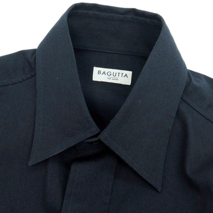 【中古】バグッタ Bagutta コットン シャツブルゾン ネイビー【 XS 】【 状態ランクC 】【 メンズ 】