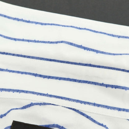 【中古】アングレー ANGLAIS コットンアクリルナイロン ストライプ カッタウェイ カジュアルシャツ ホワイトxネイビー【 M 】【 状態ランクB 】【 メンズ 】