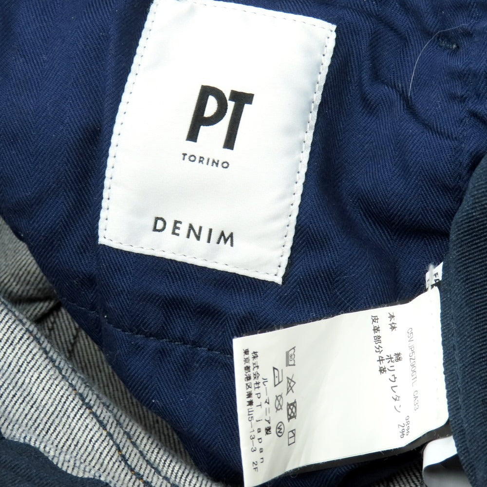 【中古】ピーティートリノ デニム PT TORINO DENIM SOUL デニムパンツ ネイビー【 33 】【 状態ランクB 】【 メンズ 】