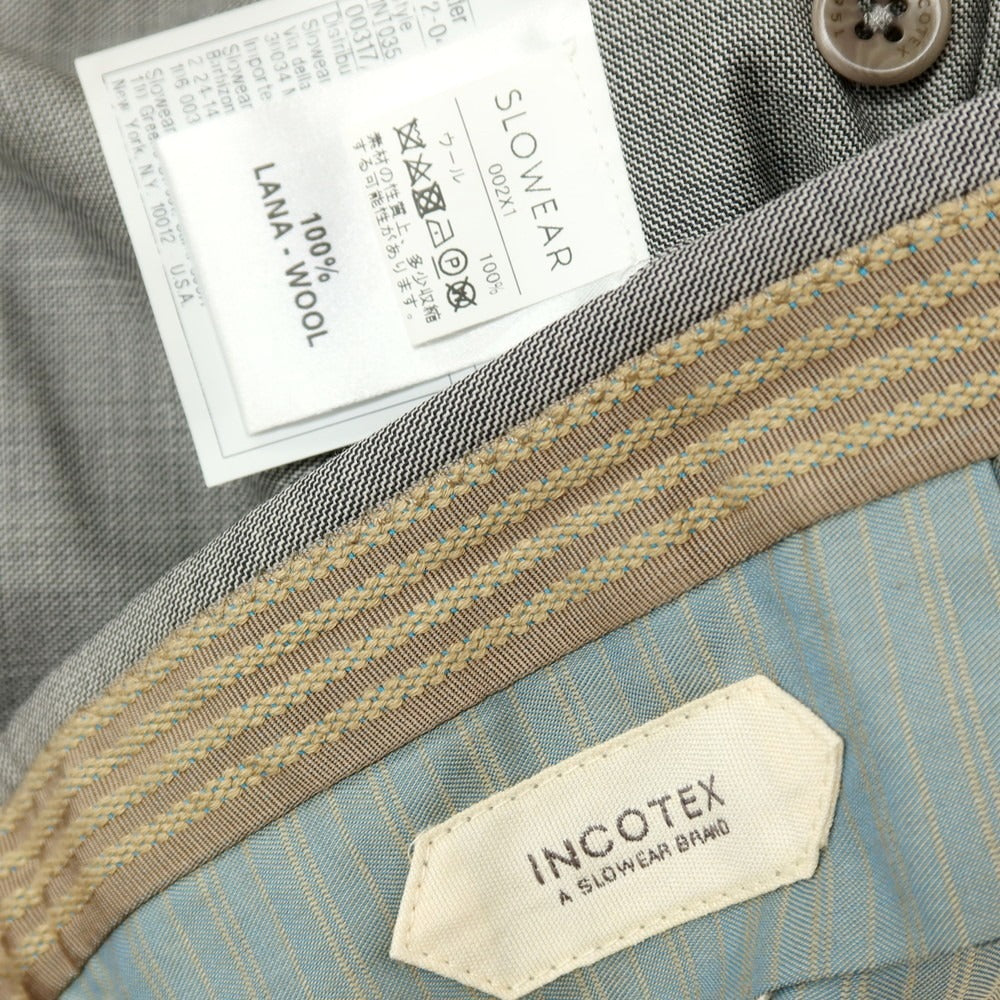 【中古】インコテックス INCOTEX SUPER 100’S ウール ドレススラックスパンツ ライトグレー【サイズ48】【 状態ランクC 】【 メンズ 】