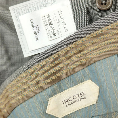 【中古】インコテックス INCOTEX SUPER 100’S ウール ドレススラックスパンツ ライトグレー【サイズ48】【 状態ランクC 】【 メンズ 】