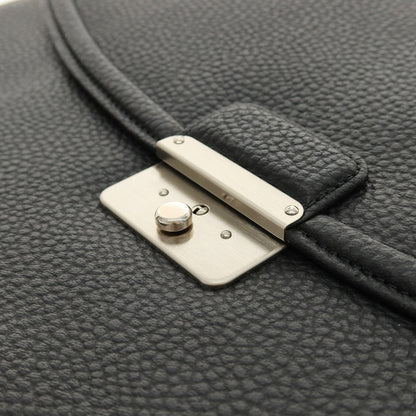 【中古】銀座タニザワ Ginza Tanizawa レザー アザラシ クラッチバッグ ブラック【 状態ランクA 】【 メンズ 】