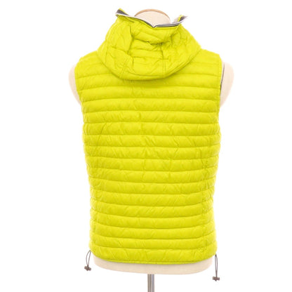 【中古】デュベティカ DUVETICA CEOリップストップナイロン ポケッタブル ダブルジップ ダウンベスト イエロー【 44 】【 状態ランクC 】【 メンズ 】