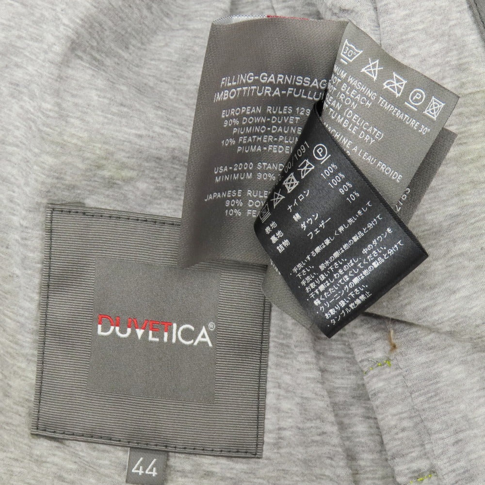 【中古】デュベティカ DUVETICA CEOリップストップナイロン ポケッタブル ダブルジップ ダウンベスト イエロー【 44 】【 状態ランクC 】【 メンズ 】