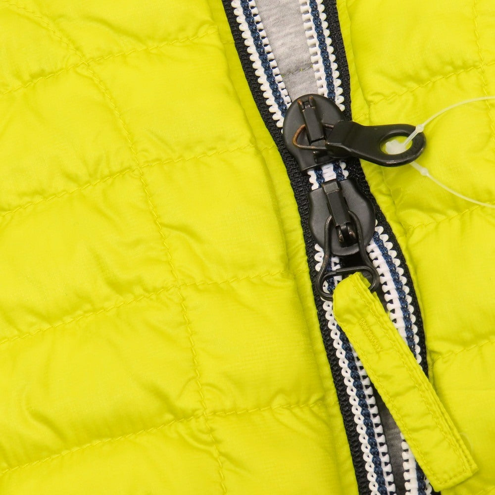 【中古】デュベティカ DUVETICA CEOリップストップナイロン ポケッタブル ダブルジップ ダウンベスト イエロー【 44 】【 状態ランクC 】【 メンズ 】