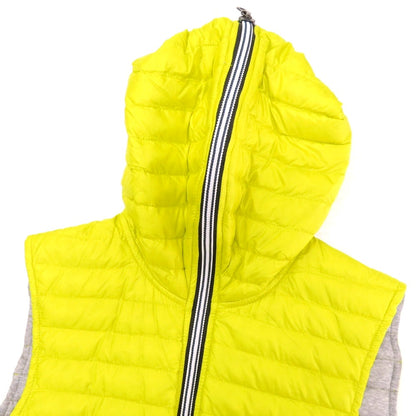 【中古】デュベティカ DUVETICA CEOリップストップナイロン ポケッタブル ダブルジップ ダウンベスト イエロー【 44 】【 状態ランクC 】【 メンズ 】