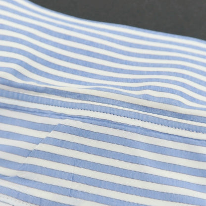 【中古】オリアン ORIAN コットン ストライプ ワイドカラー ドレスシャツ ライトブルーxホワイト【 38 】【 状態ランクC 】【 メンズ 】