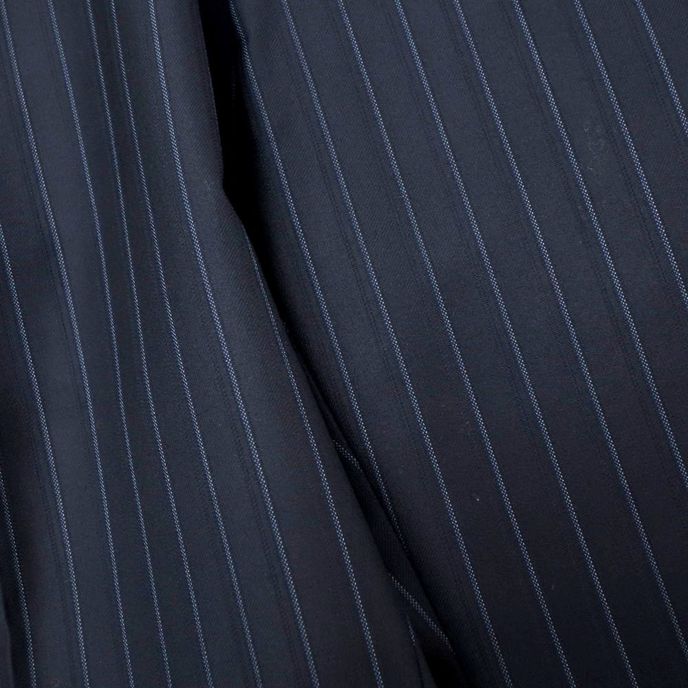【中古】ダーバン D’URBAN ウール ストライプ 2つボタンスーツ ネイビーxブルー【 AB4 】【 状態ランクB 】【 メンズ 】