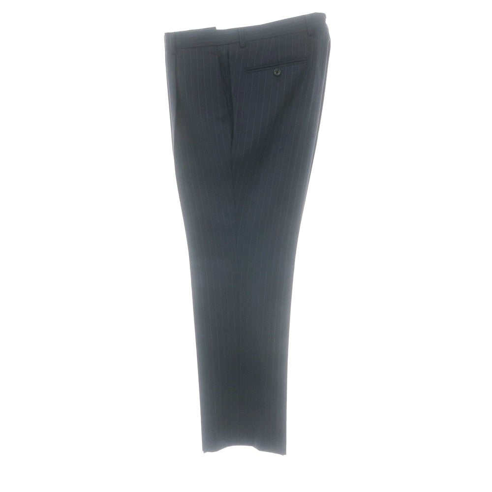 【中古】ダーバン D’URBAN ウール ストライプ 2つボタンスーツ ネイビーxブルー【 AB4 】【 状態ランクB 】【 メンズ 】