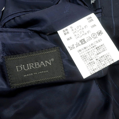 【中古】ダーバン D’URBAN ウール ストライプ 2つボタンスーツ ネイビーxブルー【 AB4 】【 状態ランクB 】【 メンズ 】