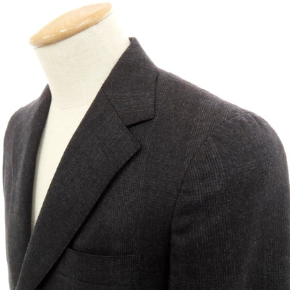 【中古】グリーンレーベルリラクシング green label relaxing ウール グレンチェック 3B テーラードジャケット ダークグレー【 44 】【 状態ランクB 】【 メンズ 】
