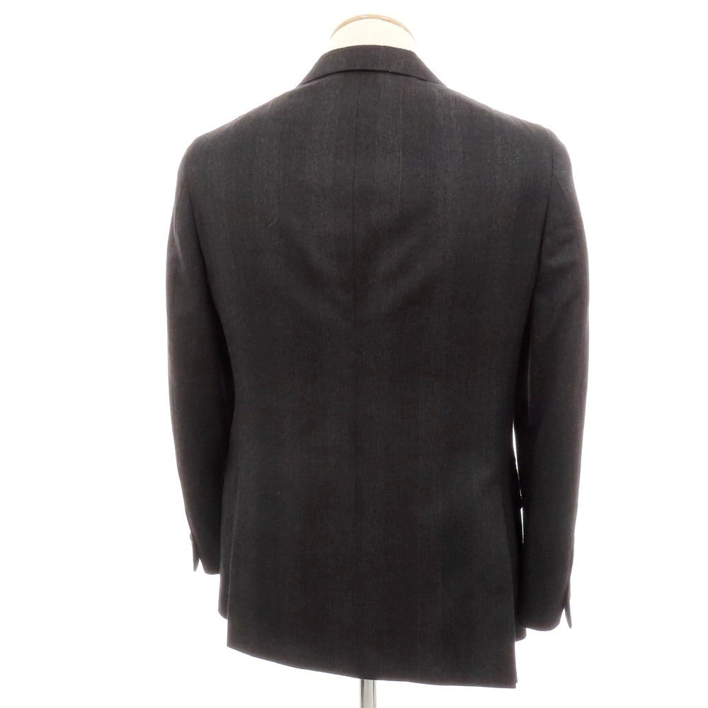 【中古】グリーンレーベルリラクシング green label relaxing ウール グレンチェック 3B テーラードジャケット ダークグレー【 44 】【 状態ランクB 】【 メンズ 】