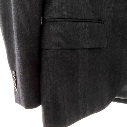 【中古】グリーンレーベルリラクシング green label relaxing ウール グレンチェック 3B テーラードジャケット ダークグレー【 44 】【 状態ランクB 】【 メンズ 】