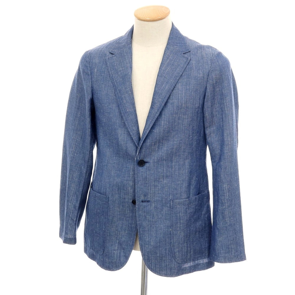 【中古】ユナイテッドアローズ UNITED ARROWS ウールリネン 2B カジュアルジャケット ブルー【サイズ44】【 状態ランクB 】【 メンズ 】