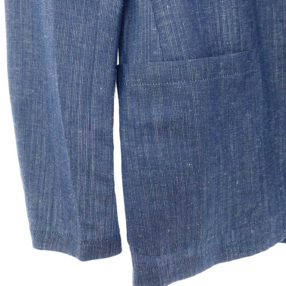 【中古】ユナイテッドアローズ UNITED ARROWS ウールリネン 2B カジュアルジャケット ブルー【サイズ44】【 状態ランクB 】【 メンズ 】
