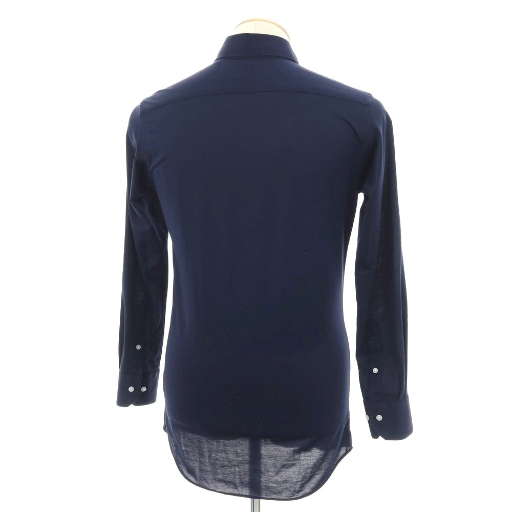 【中古】グリーンレーベルリラクシング green label relaxing ポリエステルコットン ジャージー ボタンダウン カジュアルシャツ ネイビー【 S 】【 状態ランクB 】【 メンズ 】