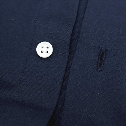 【中古】グリーンレーベルリラクシング green label relaxing ポリエステルコットン ジャージー ボタンダウン カジュアルシャツ ネイビー【 S 】【 状態ランクB 】【 メンズ 】