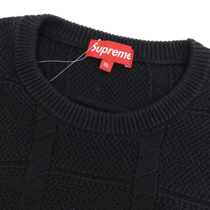 【中古】シュプリーム Supreme 2016年春夏 Jacquard Sweater コットン プルオーバーニット ブラック【 XL 】【 状態ランクC 】【 メンズ 】
