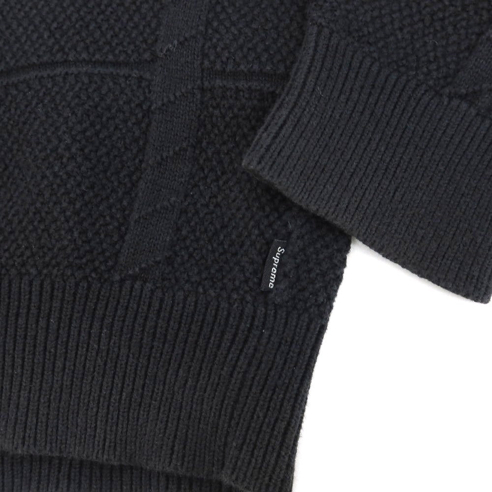 【中古】シュプリーム Supreme 2016年春夏 Jacquard Sweater コットン プルオーバーニット ブラック【サイズXL】【 状態ランクC 】【 メンズ 】[EPD]