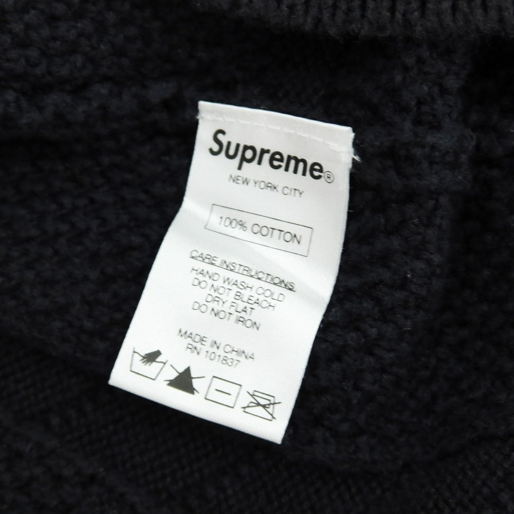 【中古】シュプリーム Supreme 2016年春夏 Jacquard Sweater コットン プルオーバーニット ブラック【サイズXL】【 状態ランクC 】【 メンズ 】[EPD]