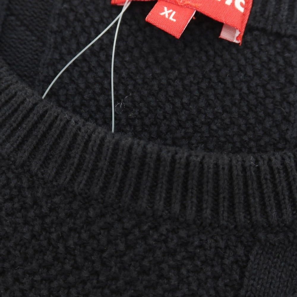 【中古】シュプリーム Supreme 2016年春夏 Jacquard Sweater コットン プルオーバーニット ブラック【サイズXL】【 状態ランクC 】【 メンズ 】[EPD]